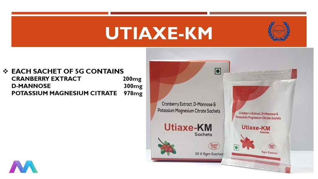 Potassium Magnesium Citrate 978mg + D-Mannose 300mg + Cranberry extract 200mg | Sachet