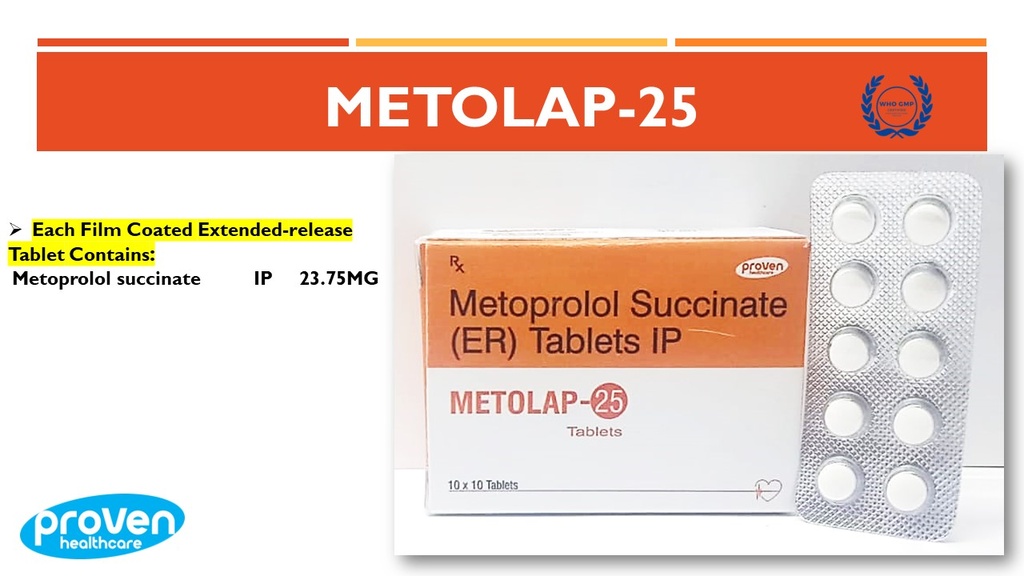 Metoprolol Succinate ER 25 Mg IP | Tablet