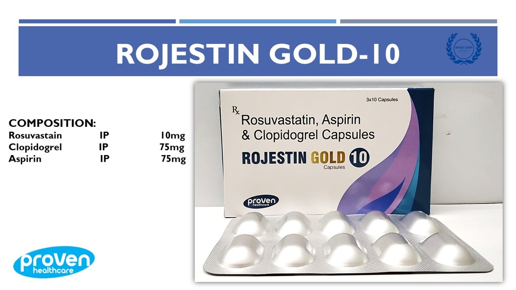 Rosuvastatin 10mg + Aspirin 75mg + Clopidogrel 75mg | Capsule