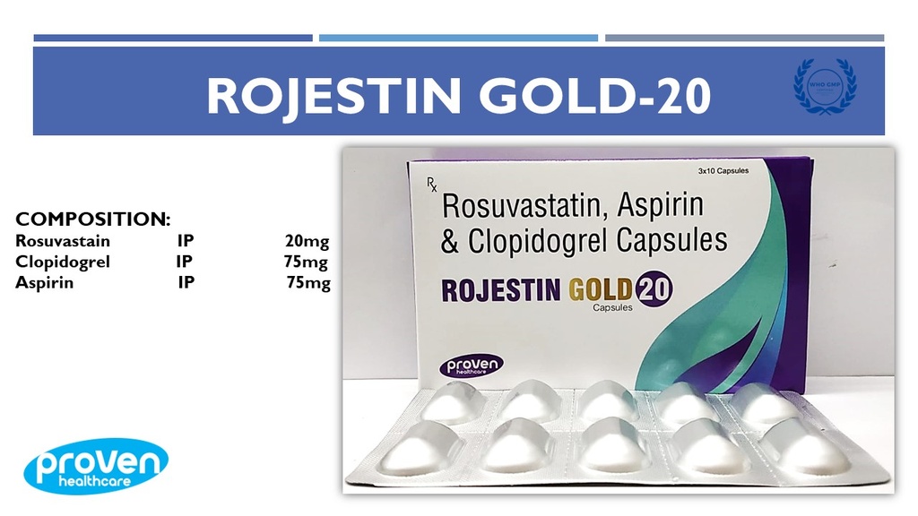 Rosuvastatin 20mg + Aspirin 75mg + Clopidogrel 75mg | Capsule