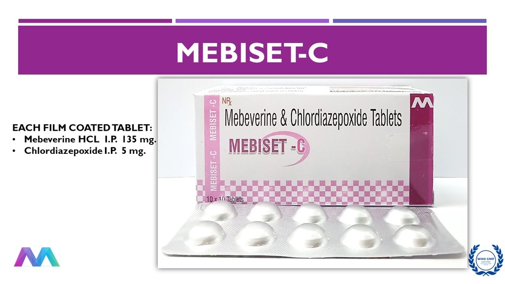 Mebeverine HCl 135 mg + Chlordiazepoxide 5 mg
