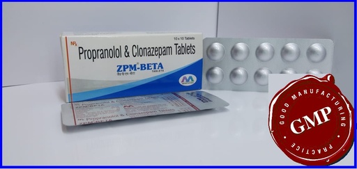 Clonazepam 0.5 mg + Propranolol 20 mg | Tablet