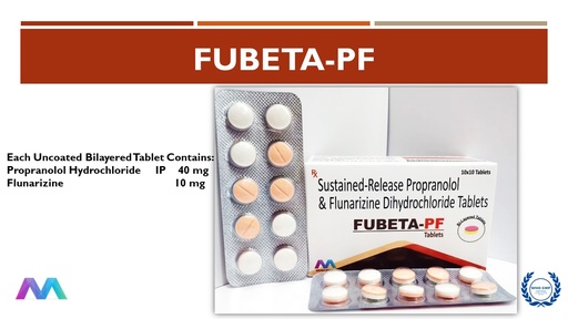 Propranolol (SR) 40 Mg + Flunarizine 10 Mg | Tablet