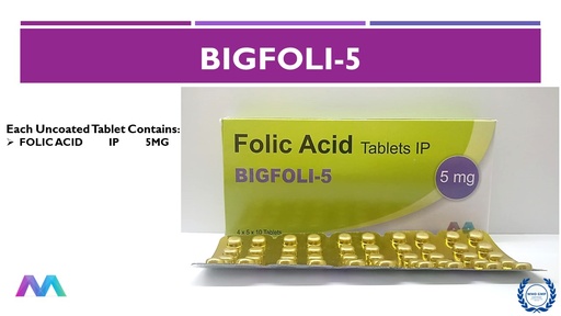 Folic Acid IP 5 mg | Tablets