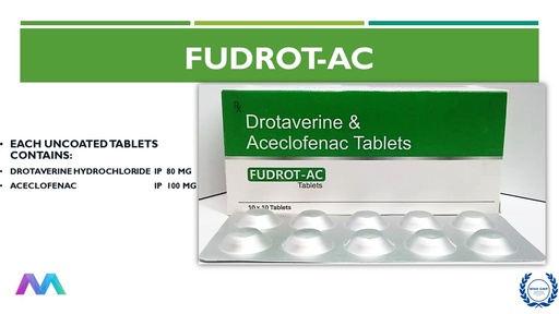 Drotaverine 80 Mg + Aceclofenac 100 Mg | Tablet