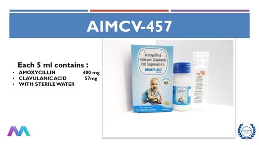 Amoxycillin 400 Mg + Clavulanate 57mg / 5 Ml | Suspension