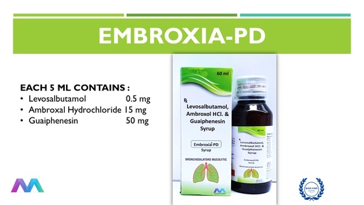Ambroxol 15 mg + Levosalbutamol 0.5 mg + Guaiphenesin 50 mg | Syrup