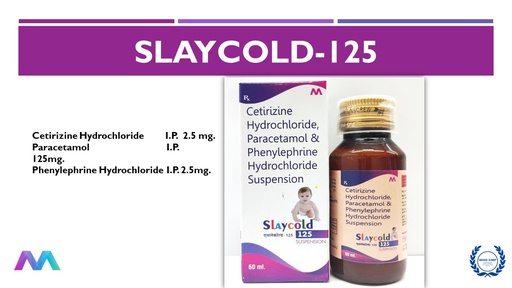 Paracetamol 125 mg + Phenylephrine Hydrochloride 2.5 mg + Cetirizine Dihydrochloride 2.5 mg | Suspension