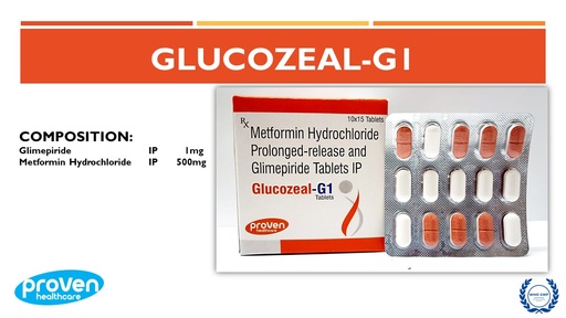 Glimepiride 1 Mg + Metformin PR 500 Mg | Tablet
