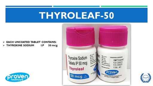 Thyroxine Sodium IP 50 mcg | Tablet