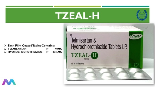 Telmisartan 40 Mg + Hydrochlorothiazide 12.5 Mg | Tablet
