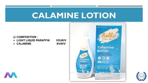 Calamine 8% w/w, Light Liquid Paraffin 10% w/w with Aloe Vera Gel | Lotion