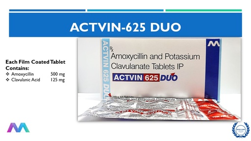 Amoxycillin 500mg + Potassium Clavulanate 125mg 