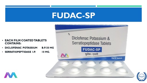 Diclofenac 50 Mg + Serratiopeptidase 10 Mg
