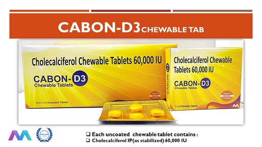 Cholecalciferol (Vitamin D3) 60000 IU | Chewable Tablet
