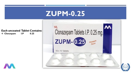 Clonazepam Mouth Dissolving 0.25 Mg | Tablet